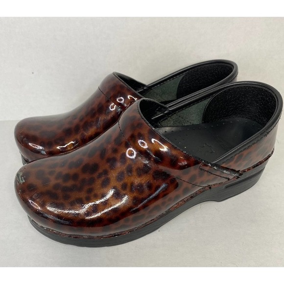 Dansko Shoes - Dansko Tortoise Patent Clogs